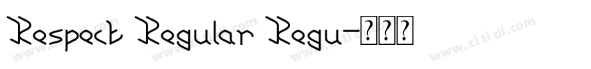 Respect Regular Regu字体转换